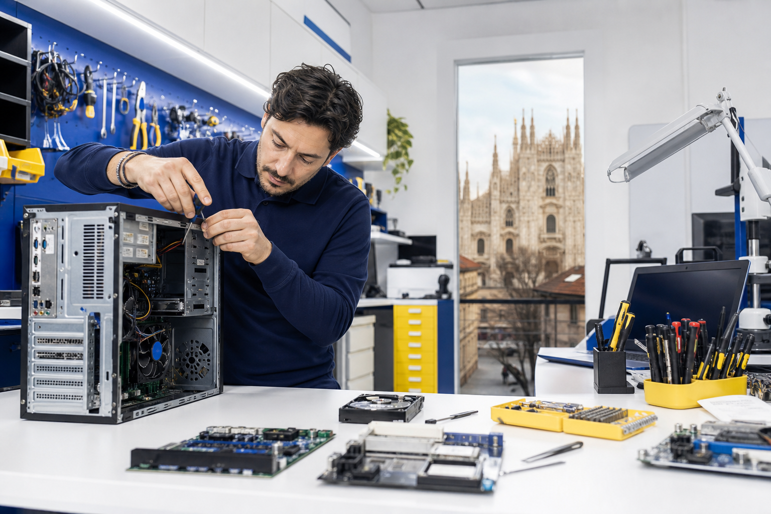 Tecnico di Officina Bit al lavoro